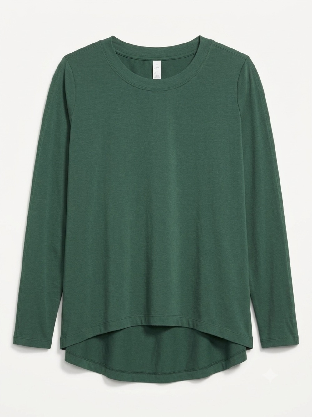 Athleta With Ease Top Forest Green Split Back High Low Tunic Size Small